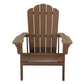 West Outdoor Patio Adirondack Chair, 30 Inch, Wood Style Brown Finish By Casagear Home