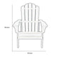 West Outdoor Patio Adirondack Chair 30 Inch Wood Style Brown Finish By Casagear Home BM321172