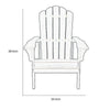 West Outdoor Patio Adirondack Chair 30 Inch Wood Style Brown Finish By Casagear Home BM321172