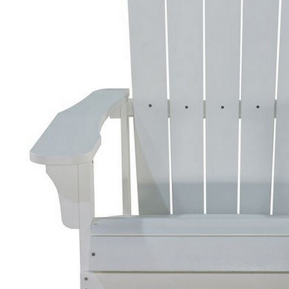 West Outdoor Patio Adirondack Chair 30 Inch Wood Style White Finish By Casagear Home BM321173