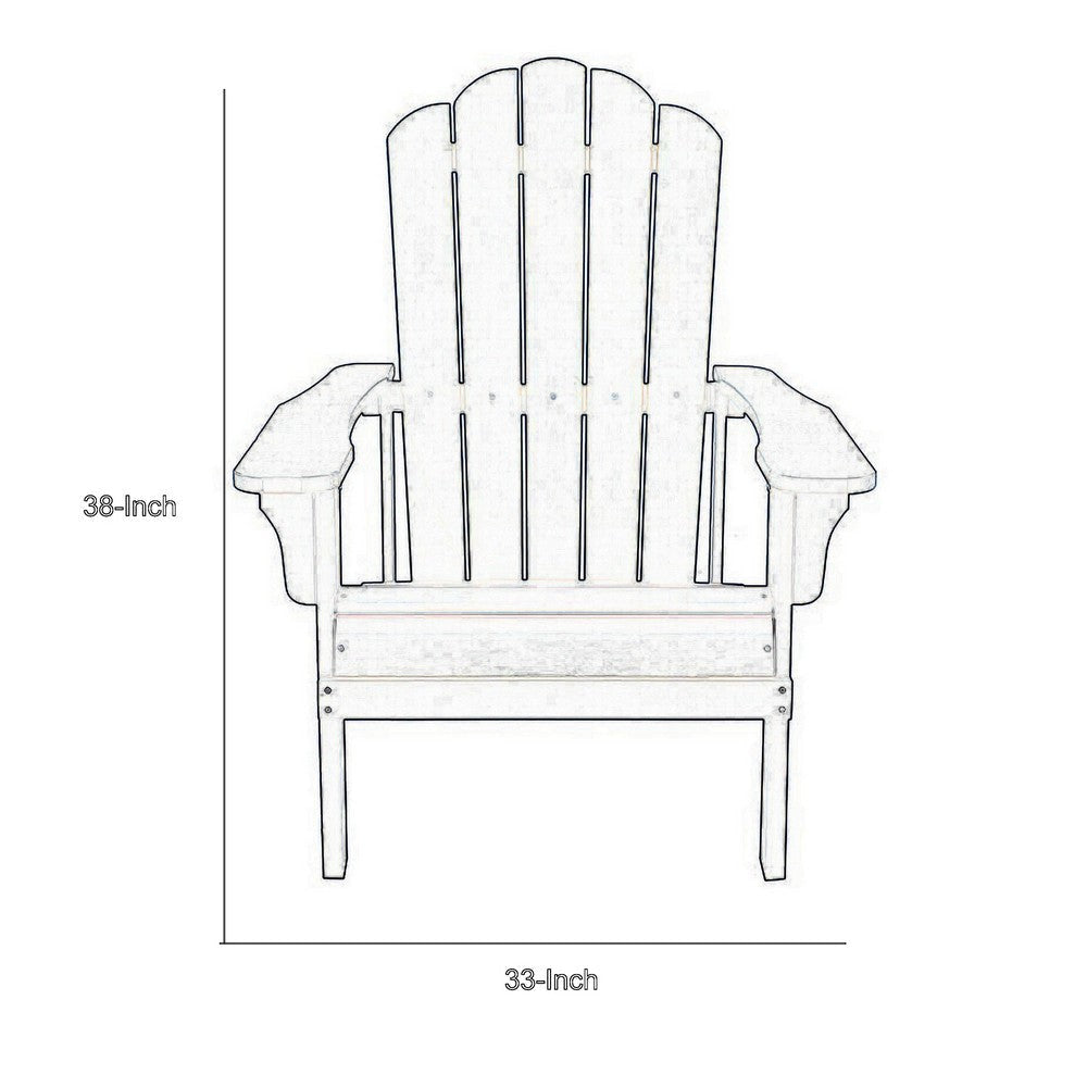 West Outdoor Patio Adirondack Chair 30 Inch Wood Style White Finish By Casagear Home BM321173