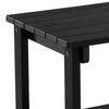 West Outdoor Patio End Table with Shelf 16 Inch Modern Wood Style Black By Casagear Home BM321175