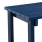 West Outdoor Patio End Table with Shelf 16 Inch Modern Wood Style Blue By Casagear Home BM321176