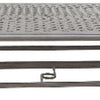 Mace Outdoor Patio Dining Table 86 Inch Rectangle Top Aluminum Gray By Casagear Home BM321181