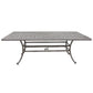 Mace Outdoor Patio Dining Table, 86 Inch Rectangle Top, Aluminum, Gray By Casagear Home