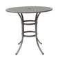 Mace Outdoor Patio Bar Table 42 Inch Round Lattice Top Aluminum Gray By Casagear Home BM321182