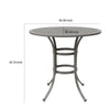 Mace Outdoor Patio Bar Table 42 Inch Round Lattice Top Aluminum Gray By Casagear Home BM321182