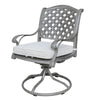 Mace Outdoor Dining Swivel Rocker Chair Set of 2 Aluminium Golden Beige By Casagear Home BM321189