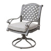 Mace Outdoor Dining Swivel Rocker Chair Set of 2 Aluminium Heritage Gray By Casagear Home BM321190