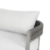 Cali Outdoor Sofa 2 Side Pillows 89 Inch Woven Wicker Gray Driftwood By Casagear Home BM321195