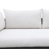 Cali Outdoor Sofa 2 Side Pillows 89 Inch Hand Woven Aluminum Gabardine By Casagear Home BM321197