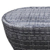 Cali Outdoor Coffee Table 46 Inch Oval Aluminum Woven Gray Black By Casagear Home BM321198