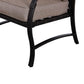 Vale Outdoor Dining Chair Set of 2 Dacron Wrap Black Aluminum Beige By Casagear Home BM321201