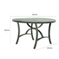 Vale Outdoor Patio Dining Table 48 Inch Round Top Aluminum Antique Brown By Casagear Home BM321202