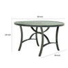 Vale Outdoor Patio Dining Table 48 Inch Round Top Aluminum Antique Brown By Casagear Home BM321202