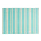 Nina 5 x 7 Area Rug, Teal, Ivory Indoor Outdoor, Handcrafted Stripes By Casagear Home