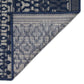 Gini Area Rug Rectangular 5 x 7 Indoor Outdoor Navy Blue and Ivory By Casagear Home BM321207