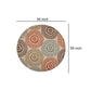 Monis Area Rug Round 8 x 8 Ivory Indoor Outdoor Ivory Medallion Pattern By Casagear Home BM321212