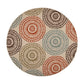 Monis Area Rug, Round 8 x 8, Ivory Indoor Outdoor, Ivory Medallion Pattern By Casagear Home