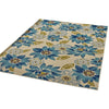 Ira Area Rug Rectangular 8 x 10 Ivory Indoor Outdoor Blue Yellow Floral By Casagear Home BM321216