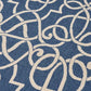 Dian Area Rug 5 x 8 Dark Blue Ivory Indoor Outdoor Argyle and Trellis By Casagear Home BM321224