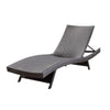Mach Chaise Lounger, Dark Brown Rattan Wicker Frame, Outdoor, 79 Inch By Casagear Home