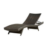 Mach Chaise Lounger, Dark Brown Rattan Wicker Frame, Outdoor, 79 Inch By Casagear Home