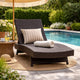 Mach Chaise Lounger, Dark Brown Rattan Wicker Frame, Outdoor, 79 Inch By Casagear Home