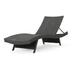 Mach Chaise Lounger Dark Gray Rattan Wicker Frame Outdoor 79 Inch By Casagear Home BM321243