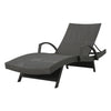 Mach Chaise Lounger Set of 2, Dark Gray Rattan Wicker, Outdoor, 79 Inch By Casagear Home