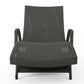 Mach Chaise Lounger Set of 2 Dark Gray Rattan Wicker Outdoor 79 Inch By Casagear Home BM321244