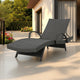 Mach Chaise Lounger Set of 2, Dark Gray Rattan Wicker, Outdoor, 79 Inch By Casagear Home