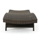 Mach Chaise Lounger, Mocha Brown Outdoor Rattan Wicker, Curved, 79 Inch By Casagear Home