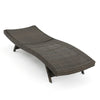 Mach Chaise Lounger, Mocha Brown Outdoor Rattan Wicker, Curved, 79 Inch By Casagear Home