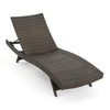Mach Chaise Lounger, Mocha Brown Outdoor Rattan Wicker, Curved, 79 Inch By Casagear Home