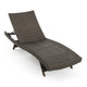 Mach Chaise Lounger, Mocha Brown Outdoor Rattan Wicker, Curved, 79 Inch By Casagear Home