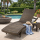 Mach Chaise Lounger, Mocha Brown Outdoor Rattan Wicker, Curved, 79 Inch By Casagear Home