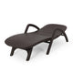 Michael Chaise Lounger, Dark Brown Outdoor Resin Wicker Frame, 77 Inch By Casagear Home