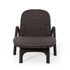 Michael Chaise Lounger, Dark Brown Outdoor Resin Wicker Frame, 77 Inch By Casagear Home