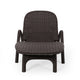 Michael Chaise Lounger, Dark Brown Outdoor Resin Wicker Frame, 77 Inch By Casagear Home