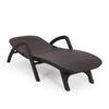 Michael Chaise Lounger, Dark Brown Outdoor Resin Wicker Frame, 77 Inch By Casagear Home