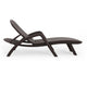 Michael Chaise Lounger, Dark Brown Outdoor Resin Wicker Frame, 77 Inch By Casagear Home