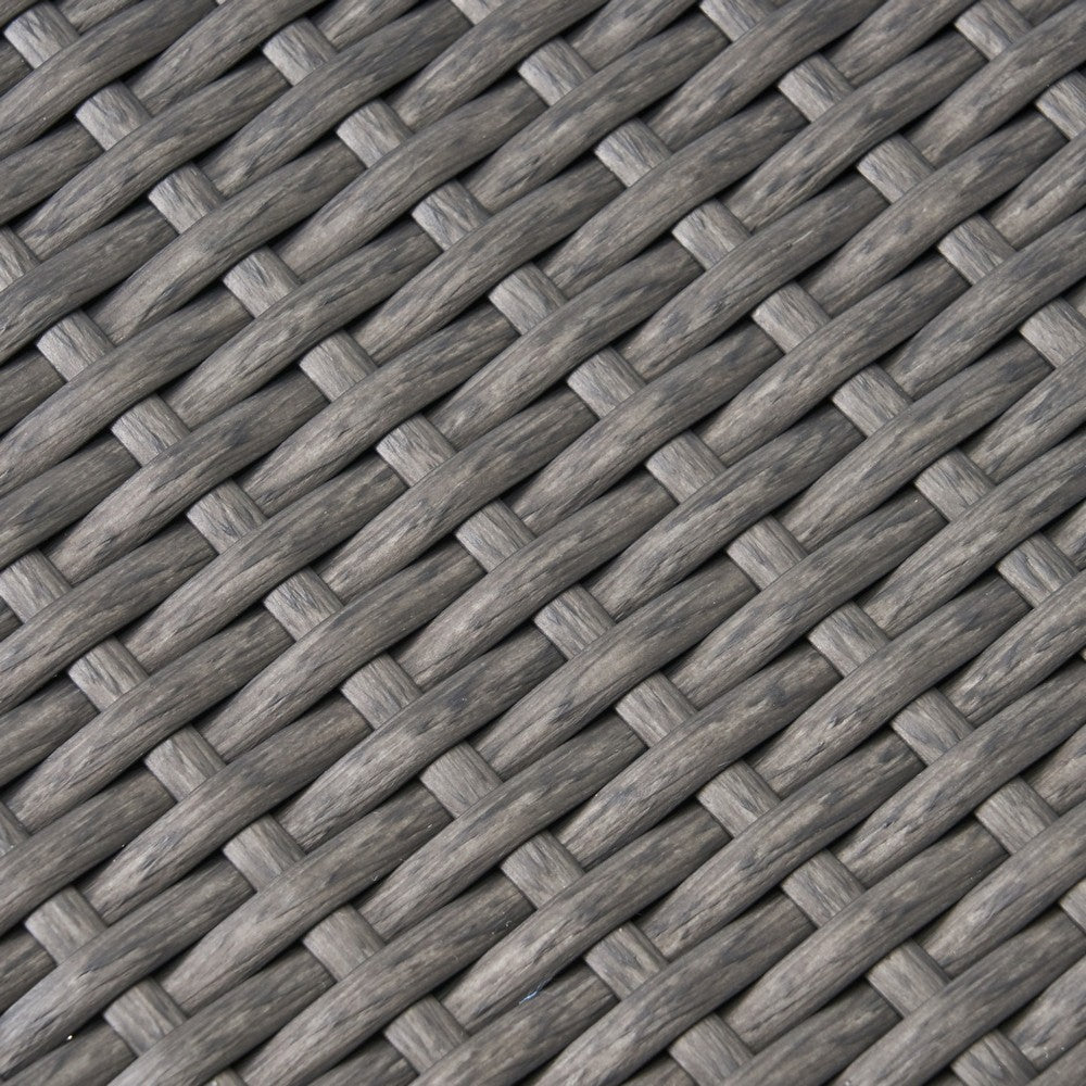 Honi Side End Table Square 19 Inch Gray Outdoor Rattan Iron Curved Legs By Casagear Home BM321251