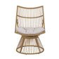 Laine 2 Piece Side Table and Chair Set Light Brown Outdoor Faux Rattan By Casagear Home BM321252