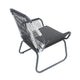 Ciao Accent Club Chair Set of 2, Outdoor Gray Cushions, Gray Rope and Steel By Casagear Home
