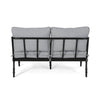 Sookie 2pc Loveseat and Coffee Table Outdoor Light Gray Matte Black By Casagear Home BM321263