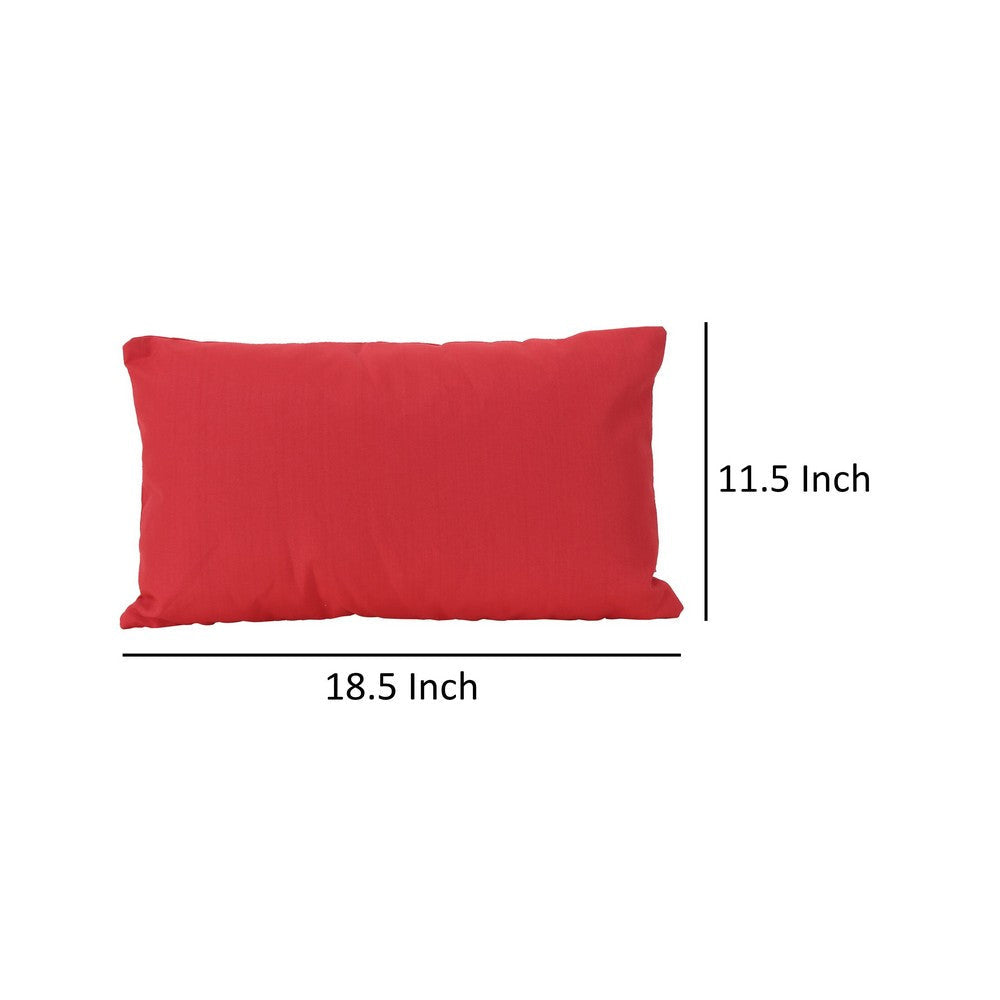 Naed Rectangular Throw Pillow Set of 2 12 x 18 Cherry Red Indoor Outdoor By Casagear Home BM321282