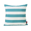 Naed Square Outdoor Throw Pillow Set of 2, 18 Inch Teal Blue White Stripes By Casagear Home