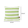 Naed Square Outdoor Throw Pillow Set of 2 18 Inch Green White Stripes By Casagear Home BM321286