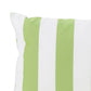 Naed Rectangular Outdoor Throw Pillow Set of 2 Green and White Stripes By Casagear Home BM321288